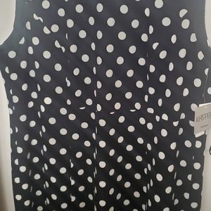 Black and White Polka Dot Sleeveless Dress-NWT, Size 18, Kasper